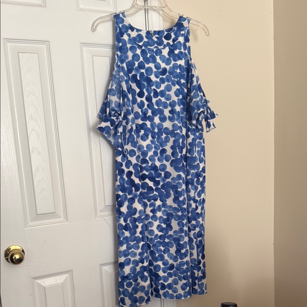 Blue Polka Dot Women's Dress